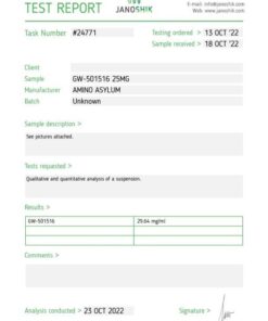 GW-501516 25MG X 30ML