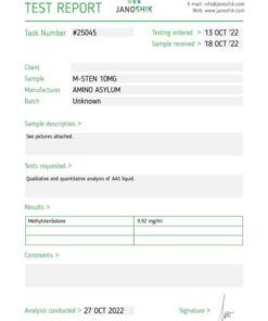 METHYLSTENBOLONE (M-STEN)